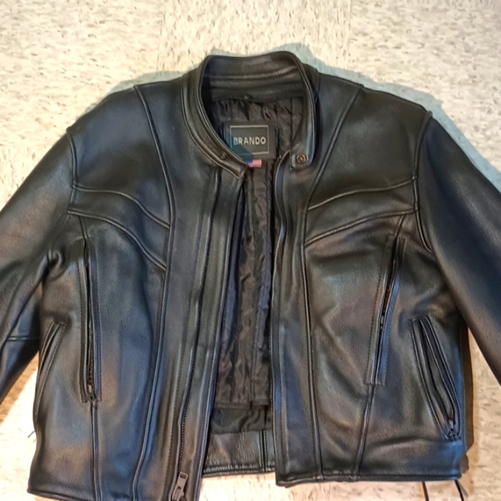 Brando Genuine Leather Motorcycle Men's Jacket